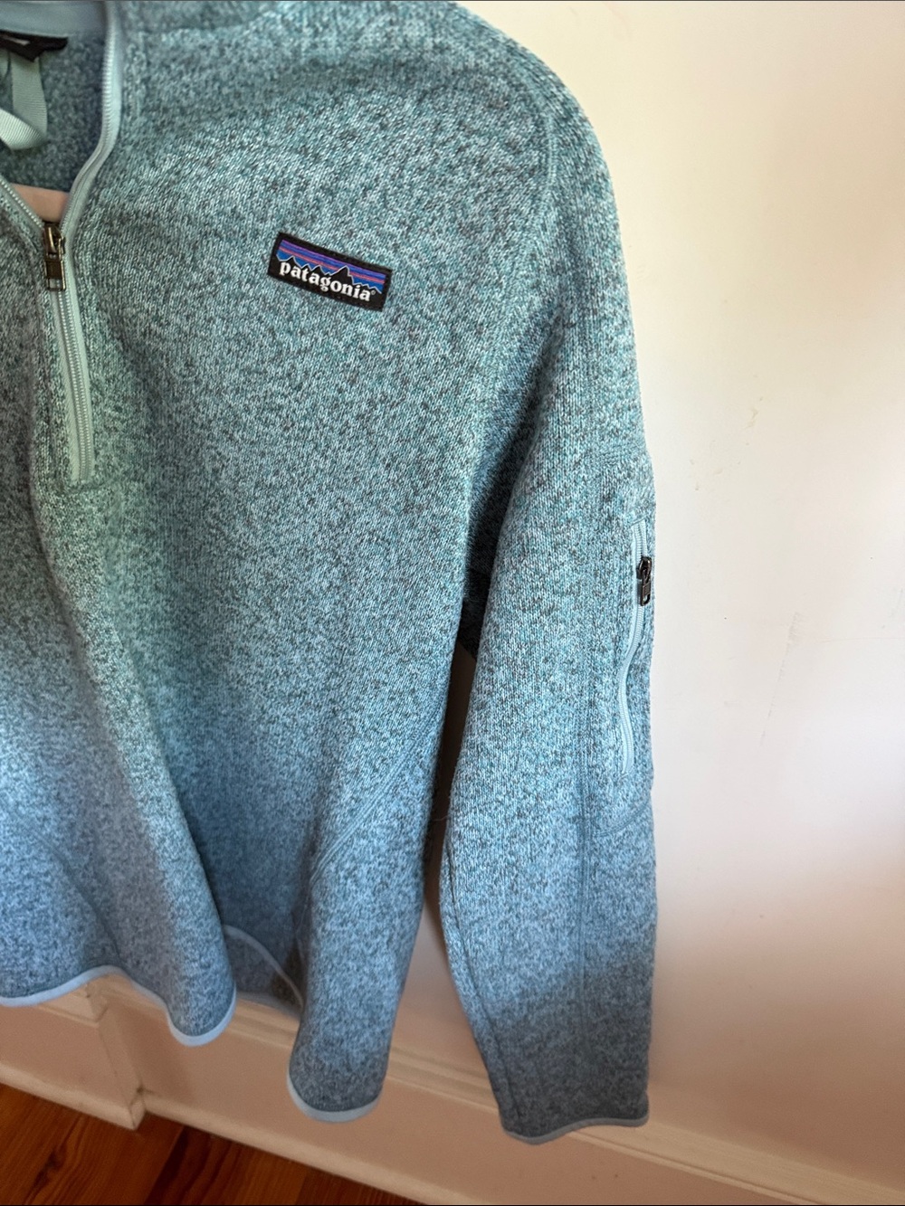 Patagonia Zip-Front Fleece Pullover - Seafoam Green - Picture 3 of 4